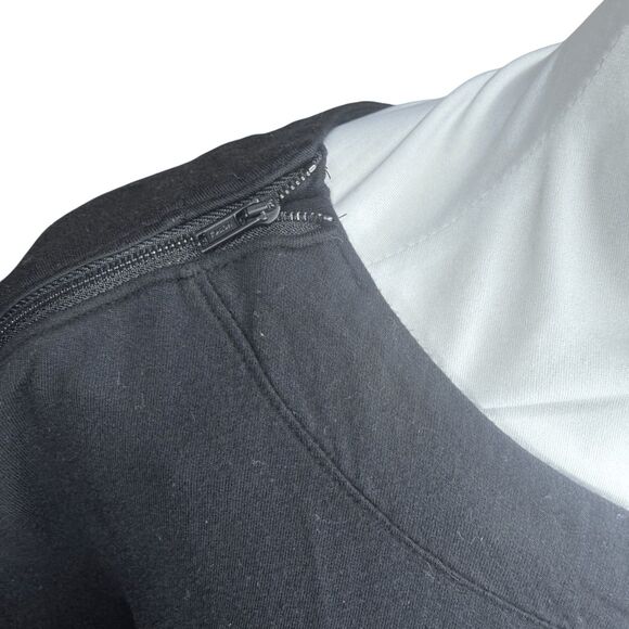 Athleta Studio Zip boatneck long sleeve sweatshirt black medium - Picture 3 of 5